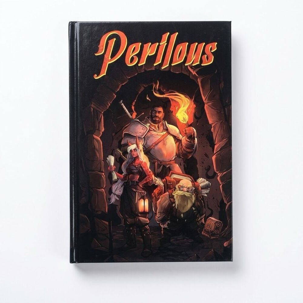 Perilous Hardcover Fantasy RPG Book - Dungeon Quest Fantasy TTRPG D&D Book